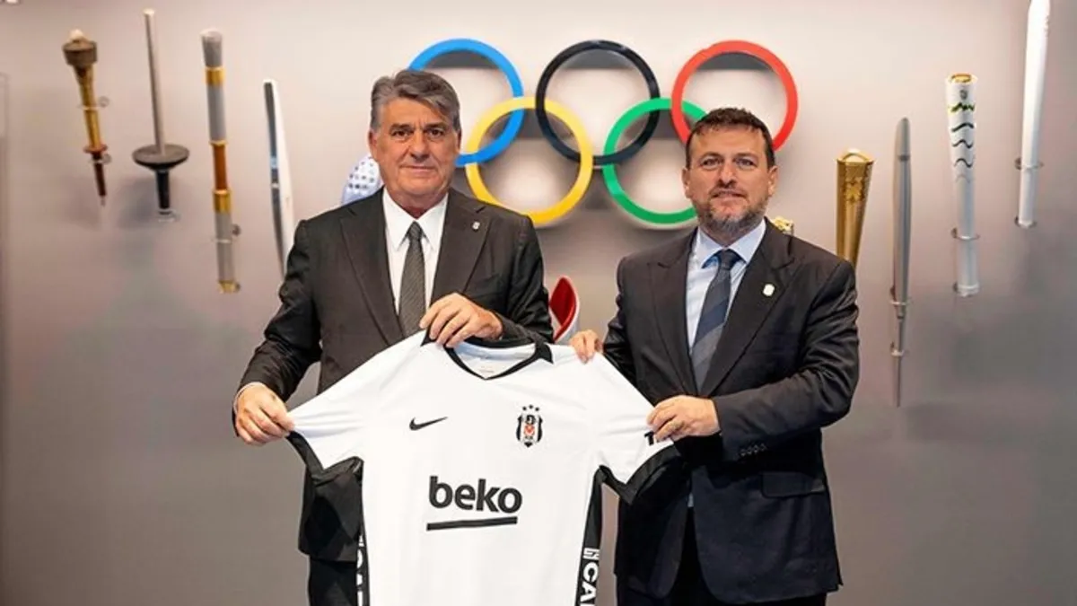 Beşiktaş Başkanı Serdal Adalı, TMOK Başkanı Veli Ozan Çakır'ı ziyaret etti