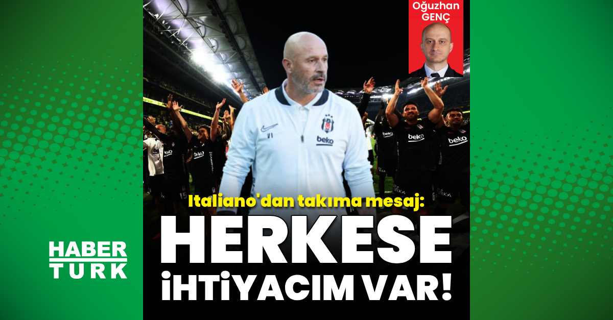 Vincenzo Italiano'dan Beşiktaş kadrosuna uyarı: 'Herkese ihtiyacım var!'