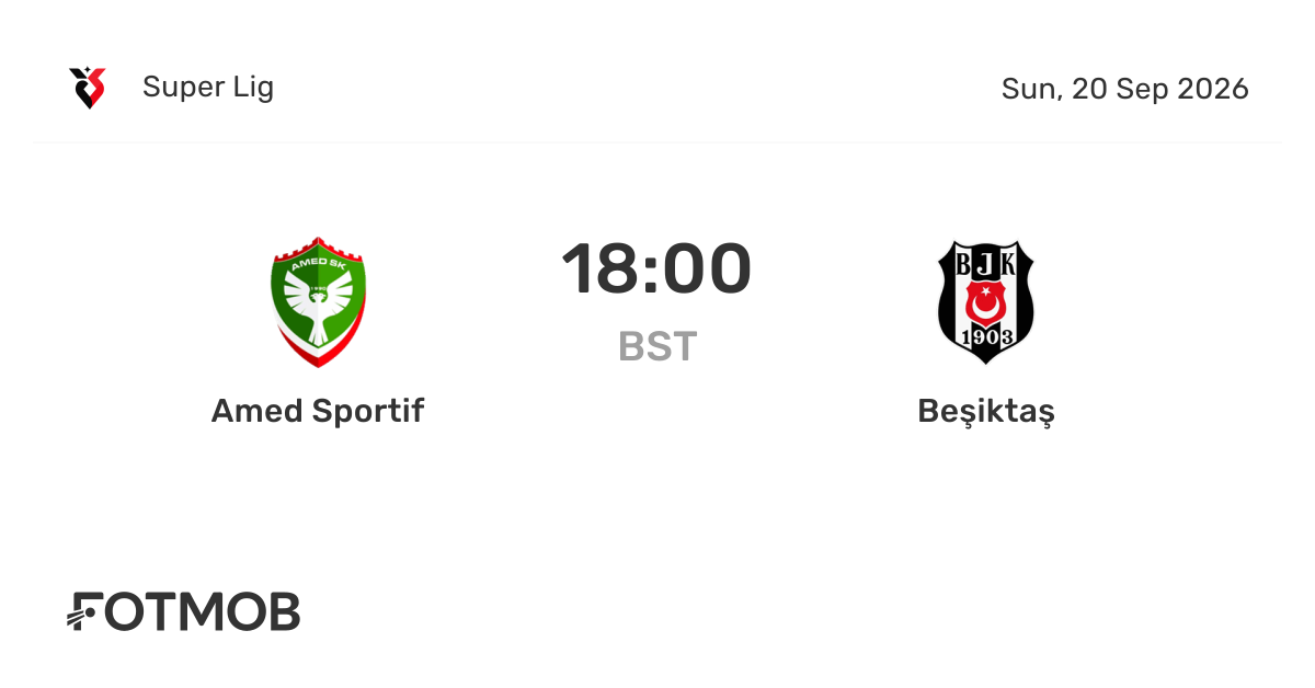 Amed Sportif - Beşiktaş Maçı İçin Tüm Detaylar Burada!